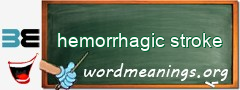 WordMeaning blackboard for hemorrhagic stroke